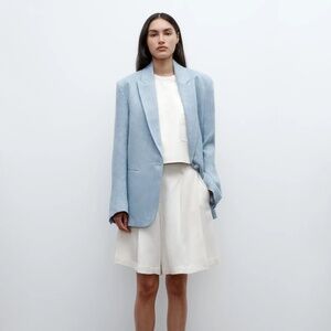 TWP GIRL BOY GIRL BLAZER IN LIGHTWEIGHT WASHED HEMP DENIM BNWT SIZE S